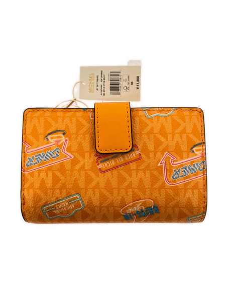 MICHAEL KORS コンパクトウォレット 総柄 オレンジ