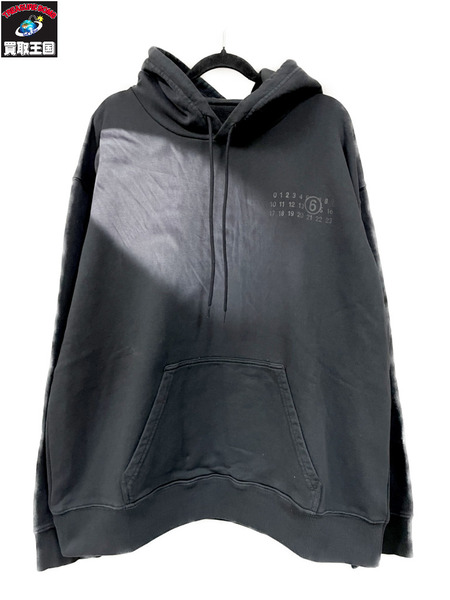 MM6 25AW REFLECTOR HOODIE　L　ブラック