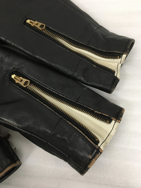 BUCO ライダース 旧マッコイ 跳ね馬タグ ホースハイド Dポケット 白黒 38