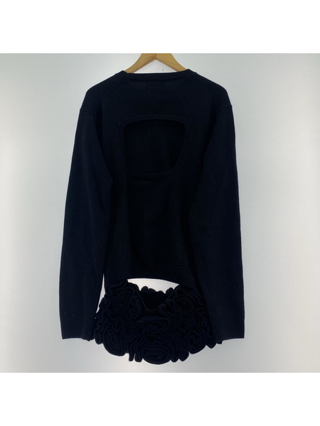 長袖ワンピース IRENE/Corsage Layered Knit Tops/BLK[値下]