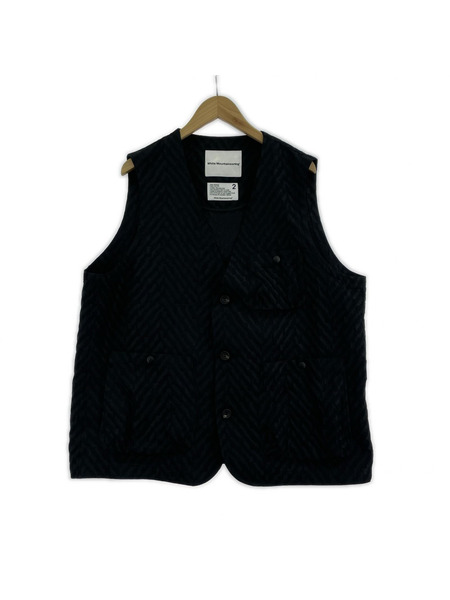 WHITE MOUNTAINEERING ジレ・ベスト 25ss/HERRINGBONE JACQUARD VEST[値下]