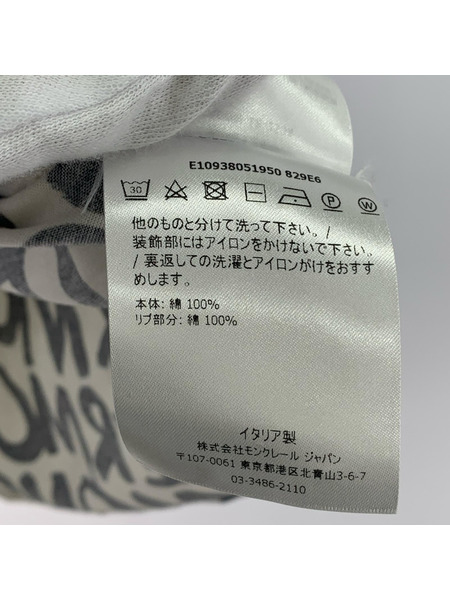 半袖Tシャツ・カットソー ビーズロゴ 総柄 S アイボリー 黒