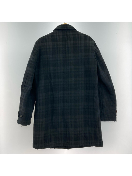 COMME des GARCONS ジャケット HOMME チェック柄ステンカラーコート