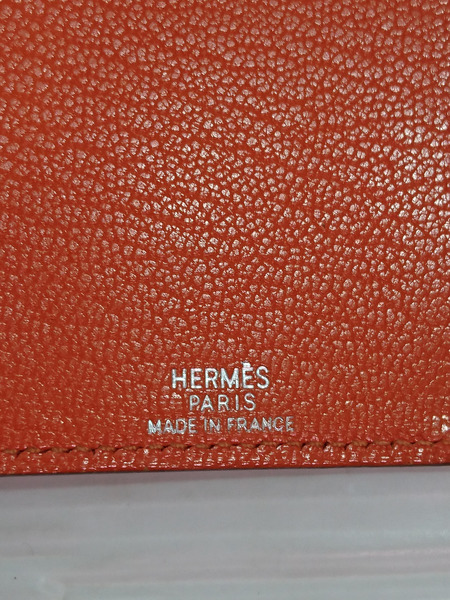 HERMES セリエ ブックカバー オレンジ J刻印[値下]
