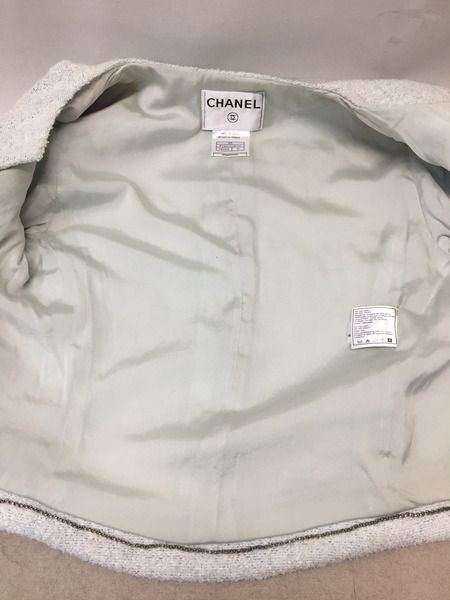 CHANEL/00年/ツイードチョコバー/ボタンレス/ノーカラージャケット/36/P15621V08710[値下]