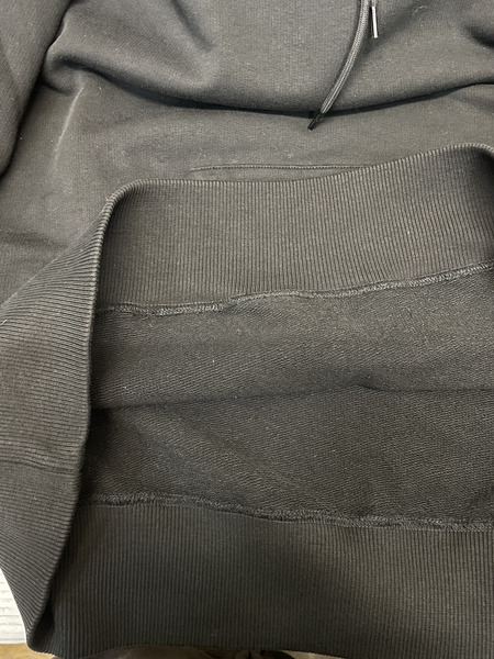 MM6 カレンダータグデザインパーカー M ブラック SH0GU0033