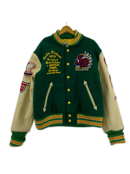 STUDIO D'ARTISAN ジャケット ウールスタジャン LL GRN