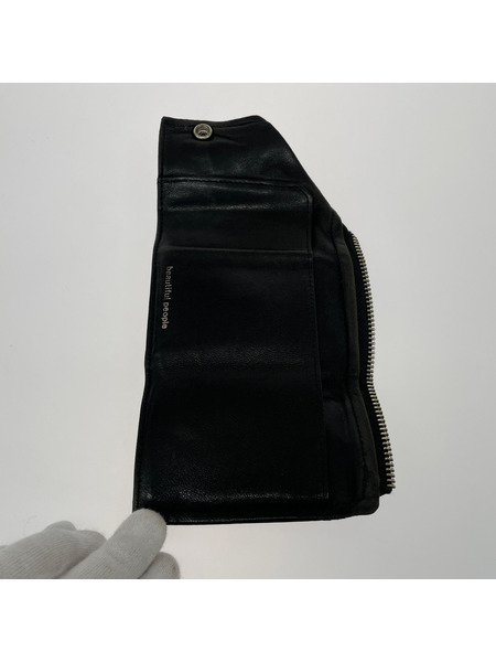 beautiful people コンパクトウォレット riders petit wallet レザー 黒