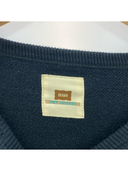 BRAWN 加工スウェット 黒 (XL)