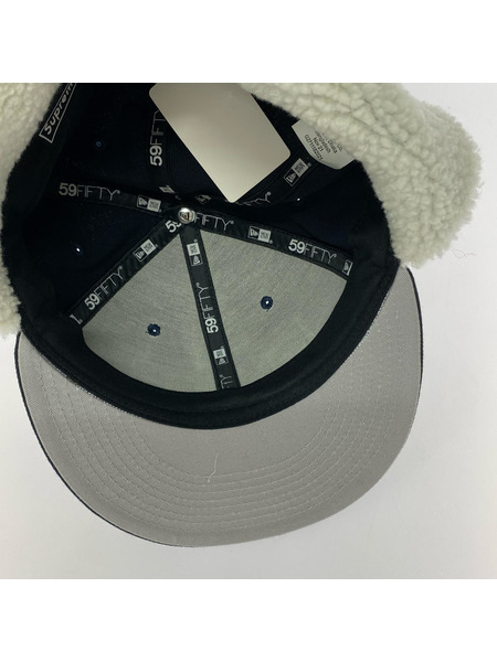 Supreme New Era キャップ Earflap Box Logo Cap 紺