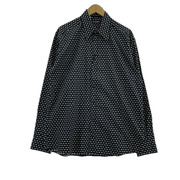 DOLCE&GABBANA 長袖シャツ 総柄モノグラムシャツ size37 ブラック