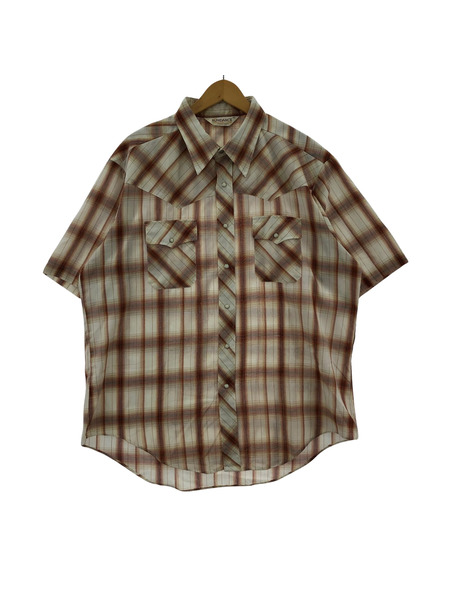 OLD・VINTAGE 半袖シャツ SUNDANCE CAREER CLUB 70s頃 ウエスタンシャツ