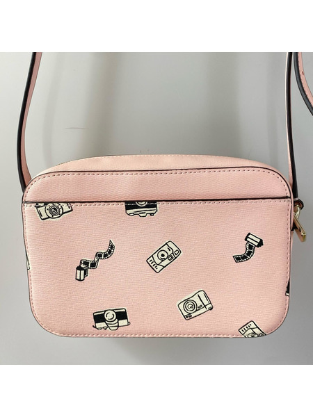 kate spade new york ショルダーバッグ カメラ柄 ピンク