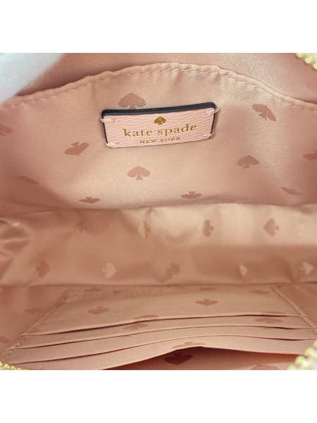 kate spade new york ショルダーバッグ カメラ柄 ピンク