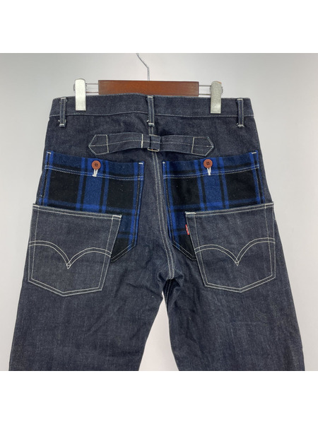 JUN WATANABE×Levi's 17AW シンチバックパッチデニムパンツ (XS)[値下]