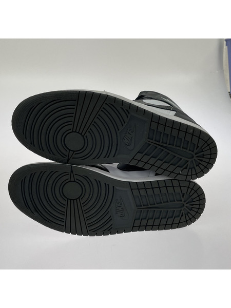 NIKE スニーカー AIR JORDAN 1 MID BLACK/WHITE/IRON GREY[値下]