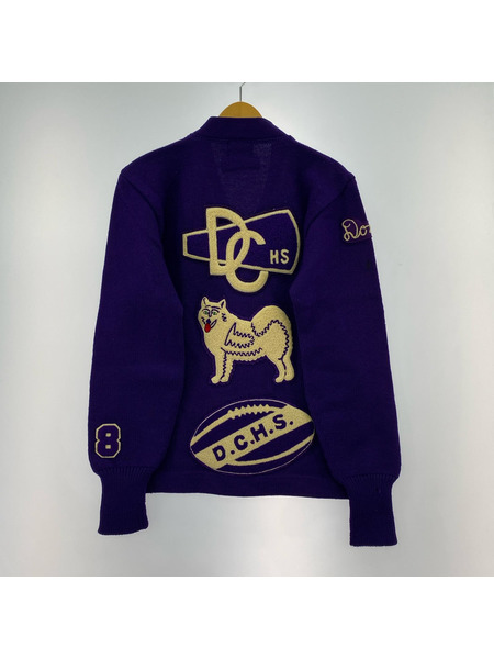 OLD・VINTAGE KANDEL ワッペン カーディガン パープル[値下]