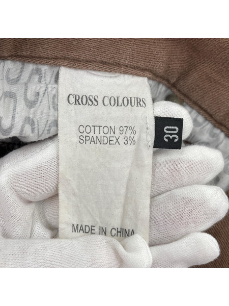 OLD・VINTAGE パンツ cross colours/コットンパンツ/W30/BLK[値下]