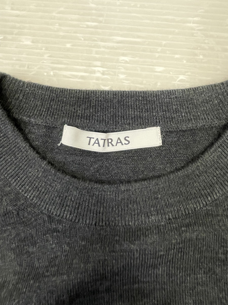 TATRAS 25AW MEDUNO ロゴデザインニット 03 グレー
