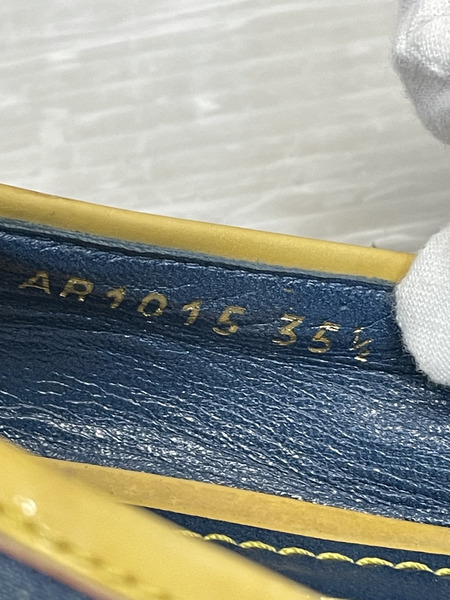 LOUIS VUITTON ポピライン デニムパンプス 35 1/2