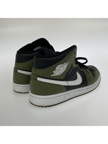 NIKE スニーカー AIR JORDAN 1 MID 緑黒 (27.0cm)