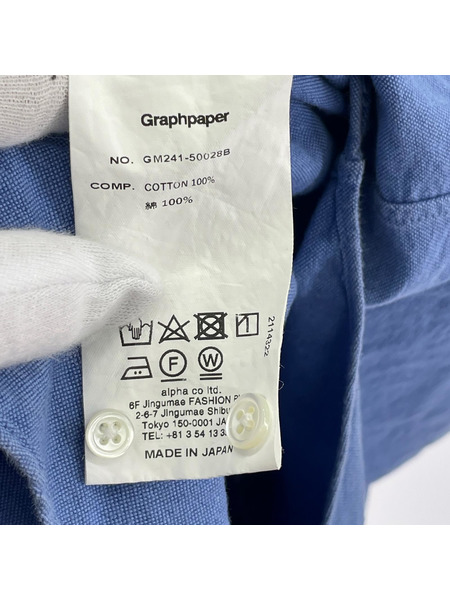 graphpaper Oxford Oversized Band Collar Shirt 1 サックス
