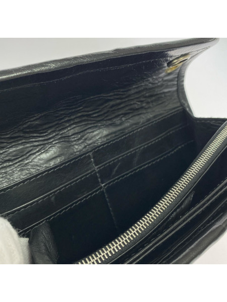 BILL WALL LEATHER 長財布 クロコ/レザーウォレット