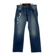A BATHING APE×BLACK EYE PATCH LOOSE FIT DENIM PANTS バック刺