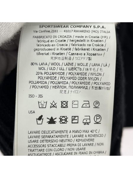 STONE ISLANDミドルゲージウールナイロンジップアップニットフーディー