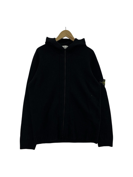 STONE ISLANDミドルゲージウールナイロンジップアップニットフーディー