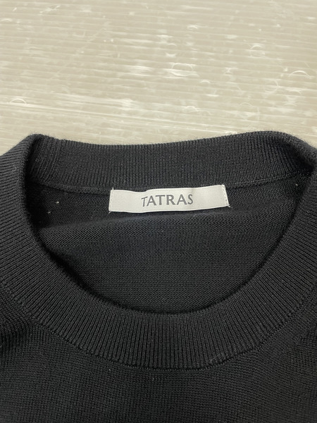 TATRAS 25AW MEDUNO ロゴデザインニット 02 ブラック