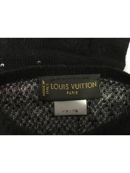 LV_ロンググローブ 手袋 ゴンポリアナ ラメ  カシミヤ 黒[値下]