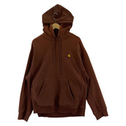 Carhartt HOODED AMERICAN SCRIPT SWEAT 茶 (L)
