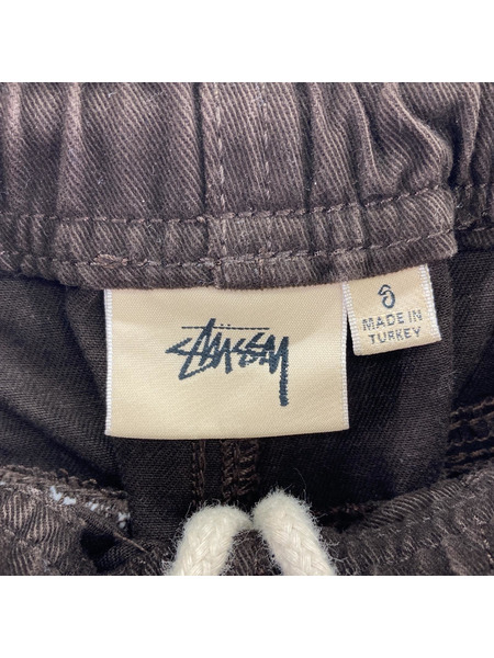 STUSSY BEACH PANT BRUSHED COTTON ビーチパンツ S ブラウン 116553