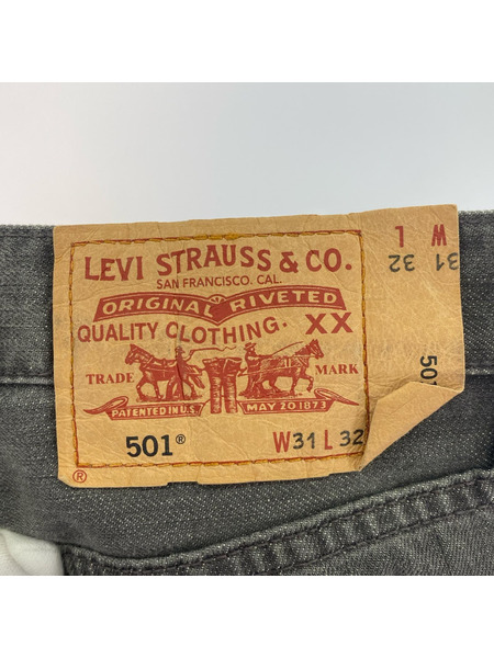 Levi's デニム・ジーンズ 501 00年 フィリピン 先染メブラック W31L32