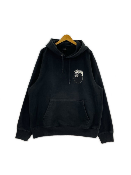 STUSSY パーカー 8ボール 黒 L