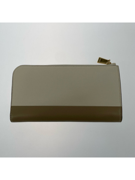 kate spade new york 長財布 L字ファスナー 長財布 ホワイト ベージュ
