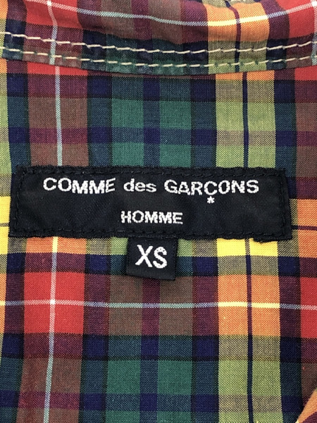COMME des GARCONS HOMME チェックシャツ 袖切替 XS[値下]