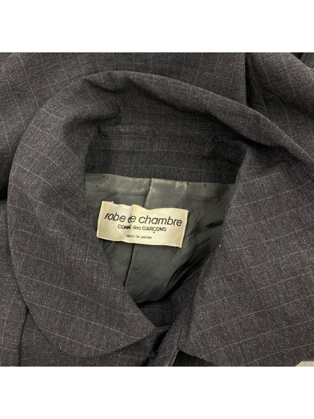 robe de chambre COMME des GARCONS ジャケット 97年 丸襟ピンストライプ