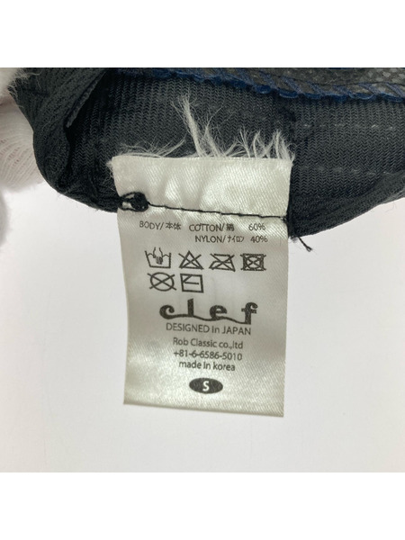 Clef キャップ 6パネル キャップ ネイビー