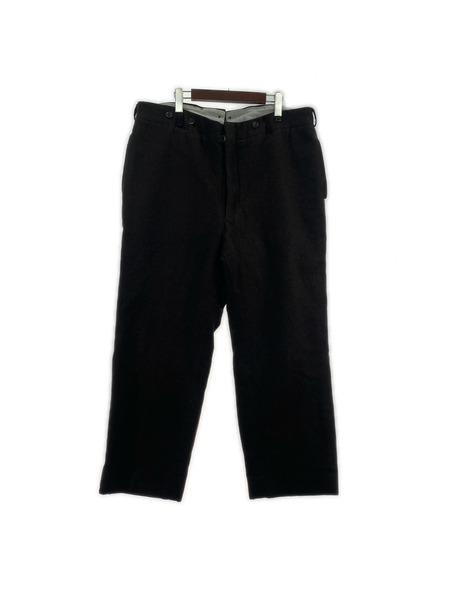 OLD・VINTAGE シンチバック ウールスラックス ブラウン