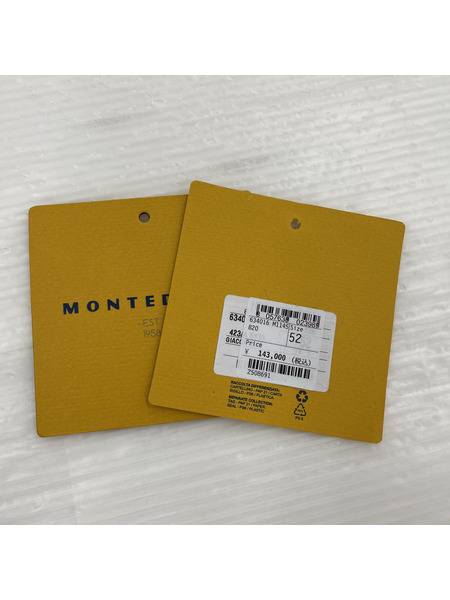 MONTEDORO ハウンドトゥース ダブルブレストジャケット 52 ネイビー