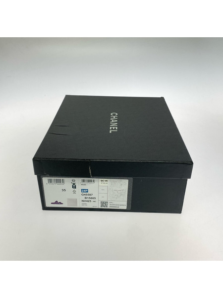 靴 CHANEL/ミュールサンダル/35C/グレーシュ/G45507