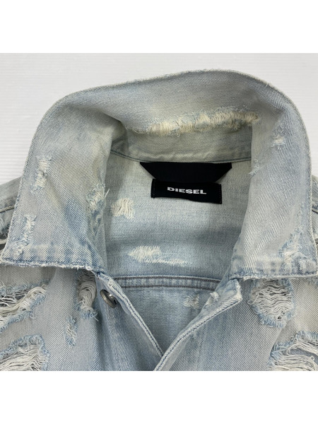 DIESEL デニムジャケット クラッシュデニムジャケット