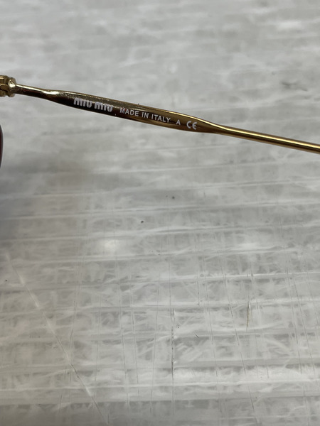 miumiu SMU 10N グリッターフレーム サングラス レッド 55□24