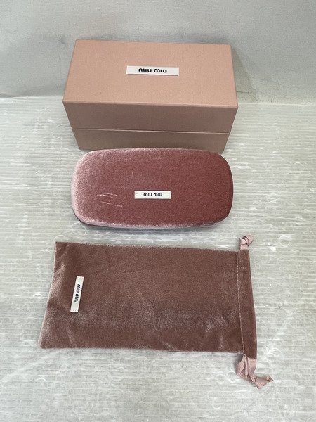 miumiu SMU 10N グリッターフレーム サングラス レッド 55□24