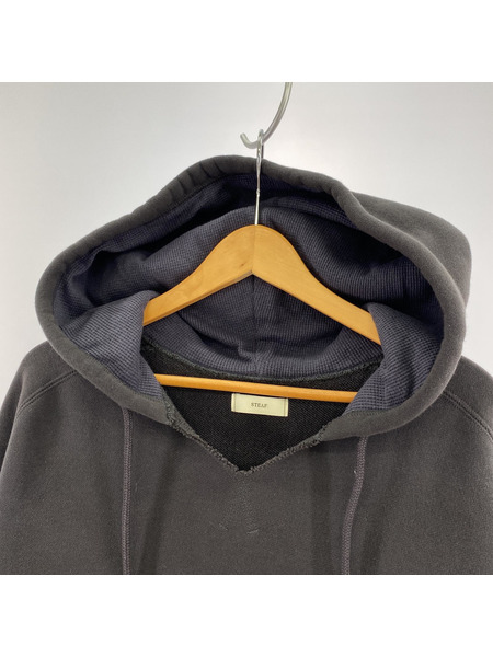 STEAF L/S スウェットプルパーカ GRY M