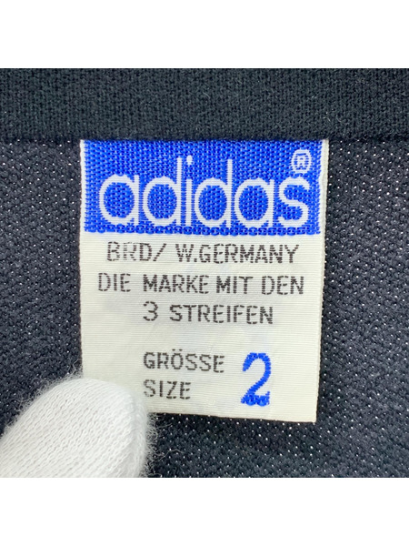 adidas ジャケット デサント製 トラクジャケット size2 ブラック[値下]