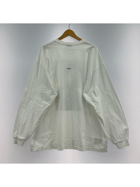 WTAPS 長袖Tシャツ・カットソー 252MV  LS  COTTON 白 (03)