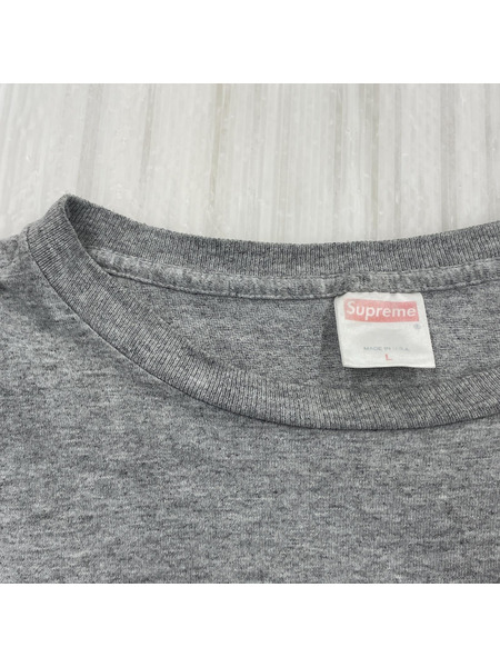 良品 Supreme ✨️ メンズ 半袖 シャツ S コットン グレー Supreme (シュプリーム) / Supreme NYC ロゴ Tシャツ / グレー